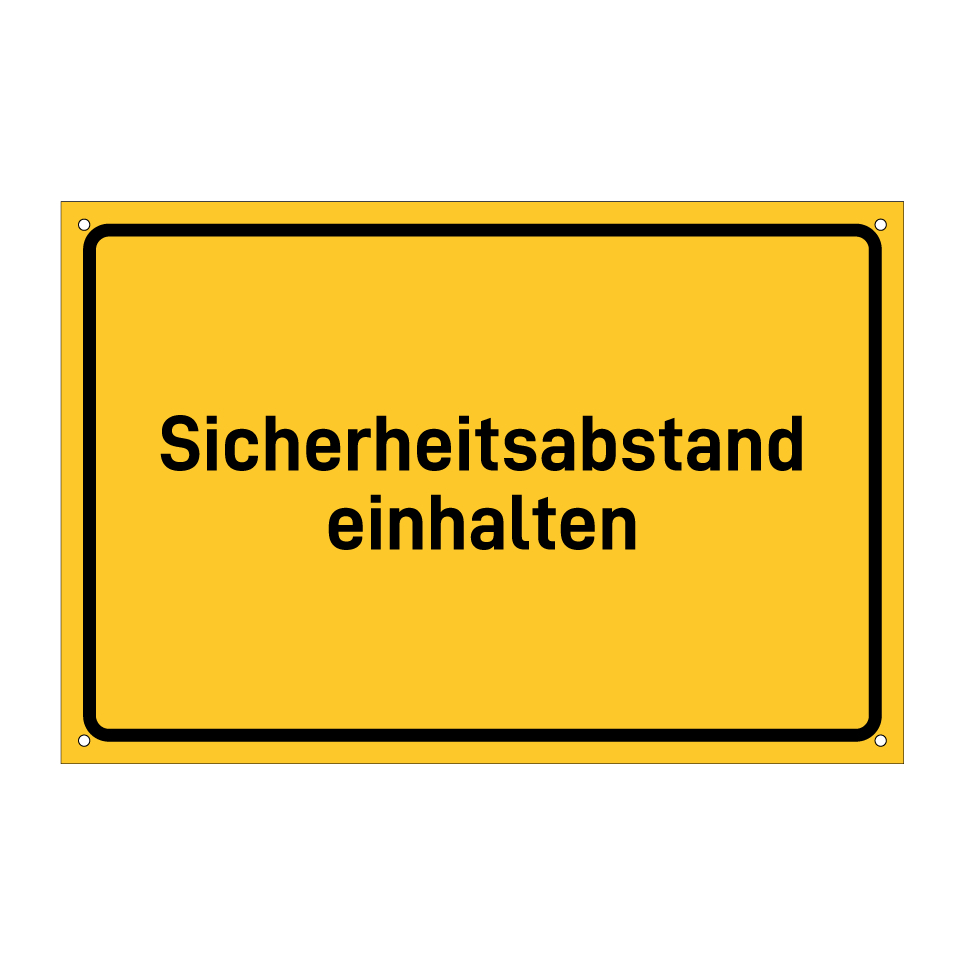 Sicherheitsabstand einhalten