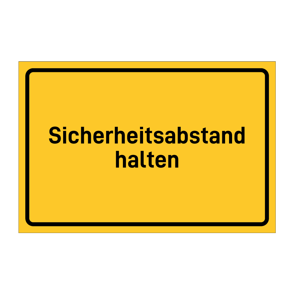 Sicherheitsabstand halten