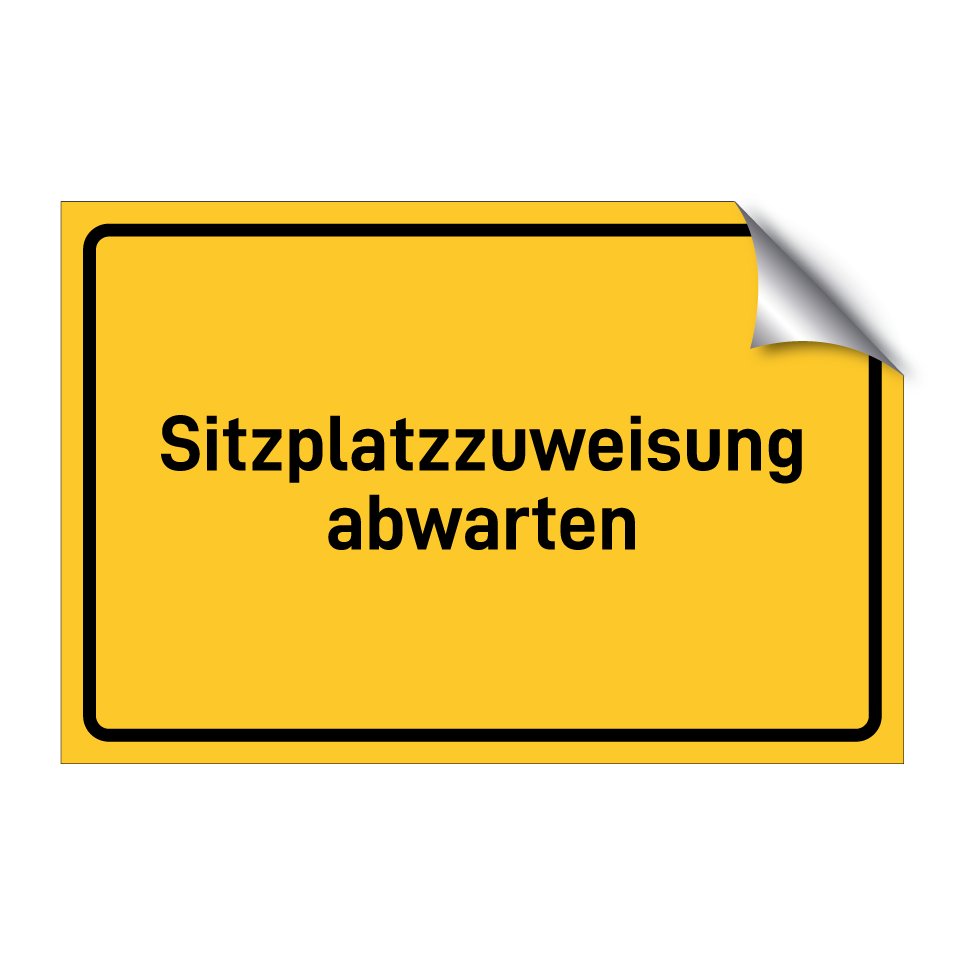 Sitzplatzzuweisung abwarten