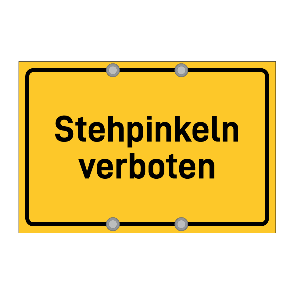 Stehpinkeln verboten