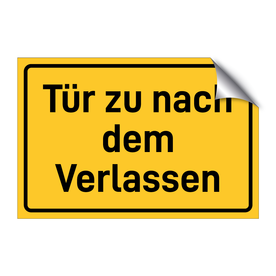 Tür zu nach dem Verlassen