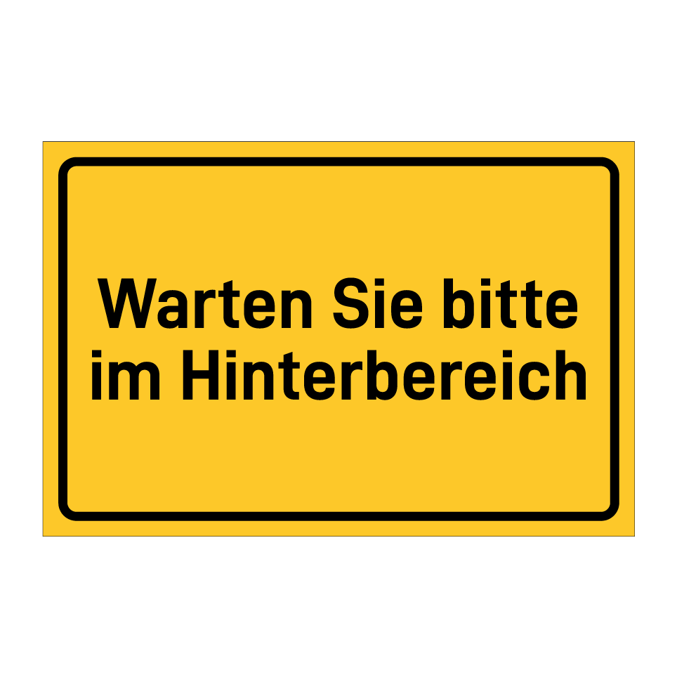 Warten Sie bitte im Hinterbereich
