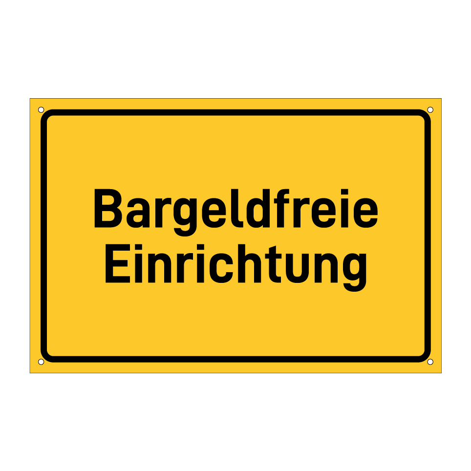 Bargeldfreie Einrichtung