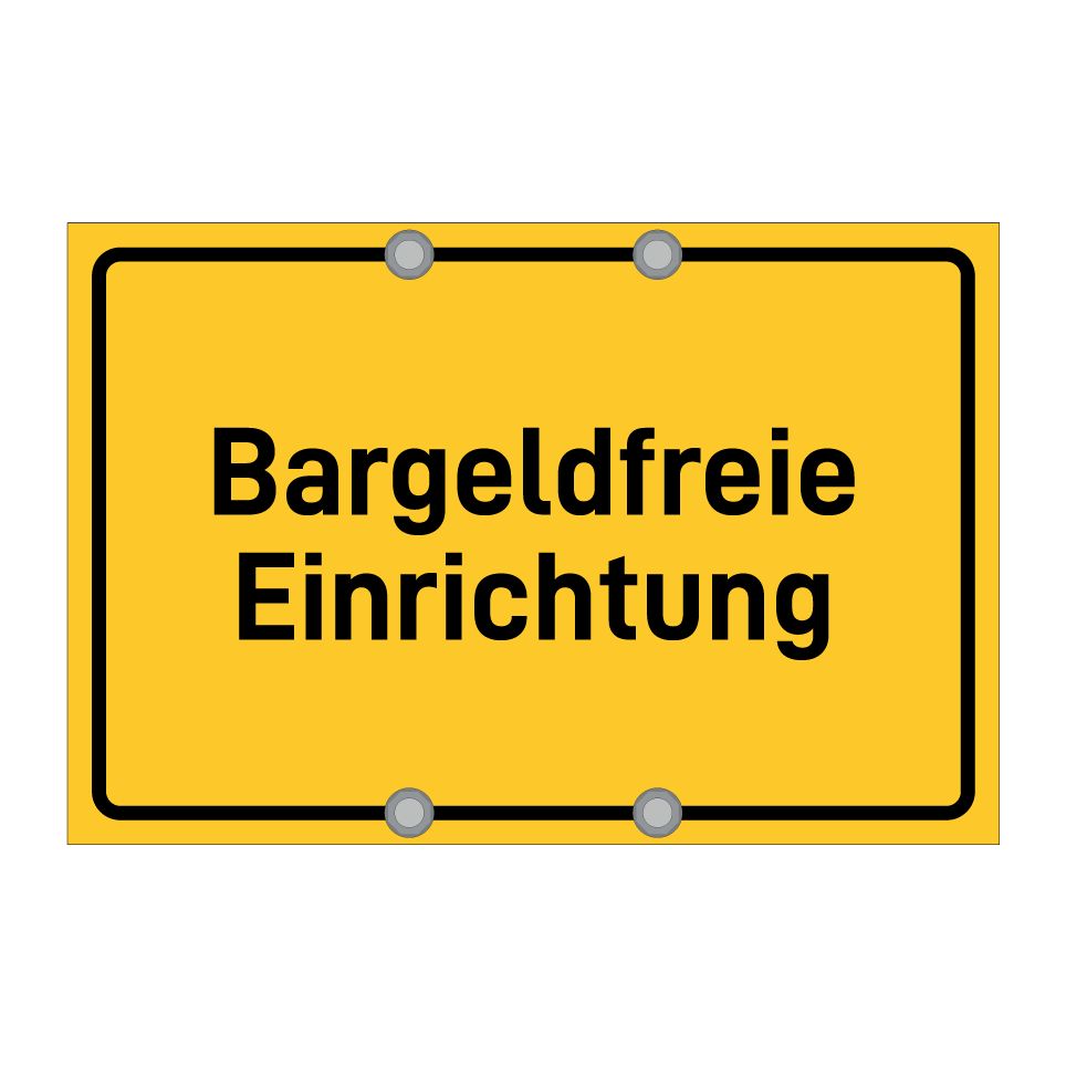 Bargeldfreie Einrichtung