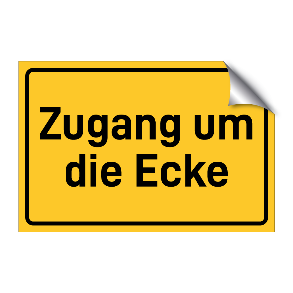 Zugang um die Ecke