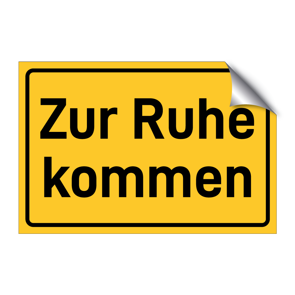 Zur Ruhe kommen