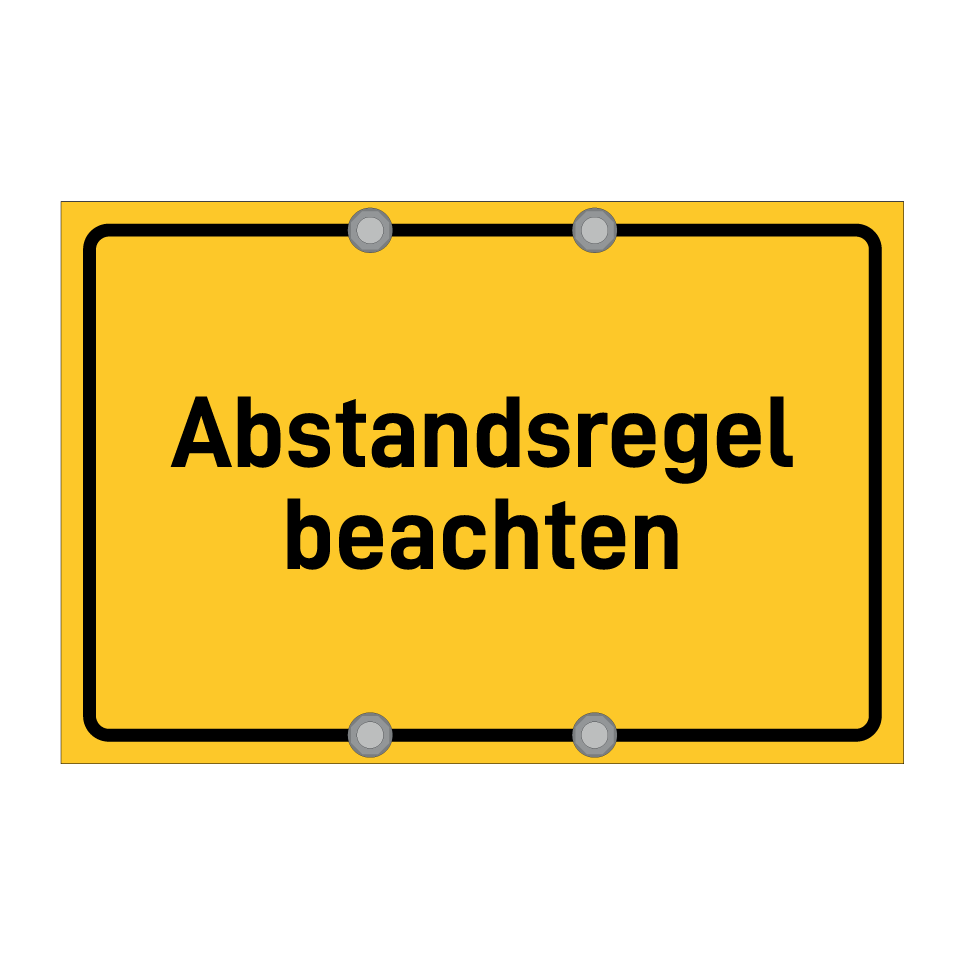 Abstandsregel beachten