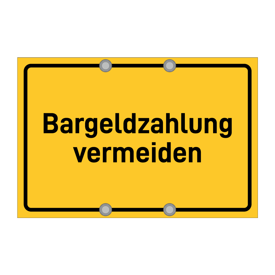 Bargeldzahlung vermeiden