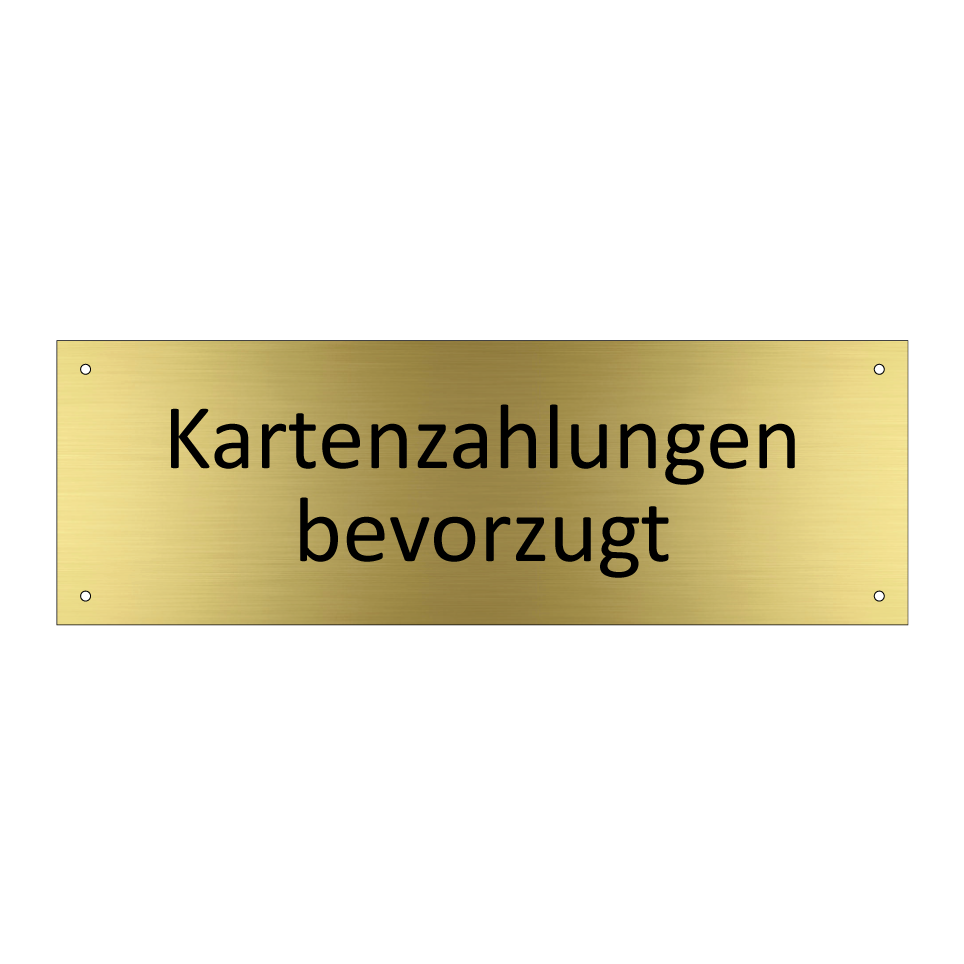 Kartenzahlungen bevorzugt