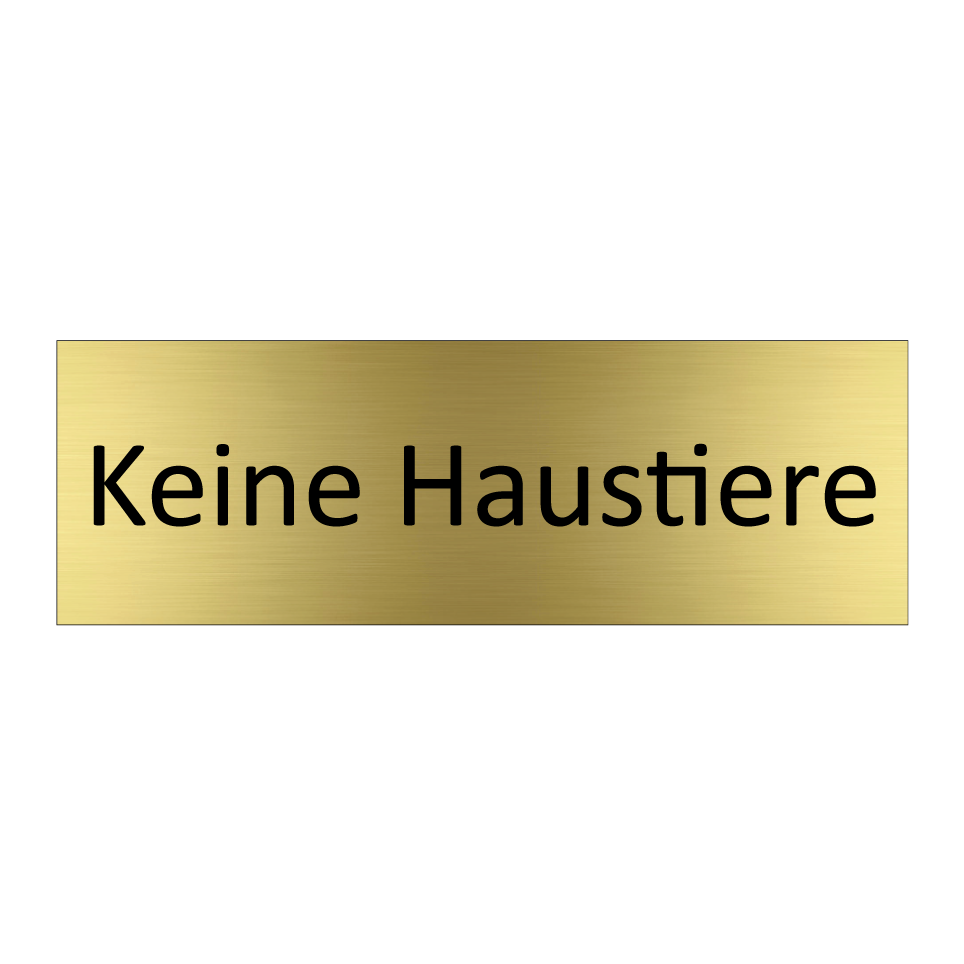 Keine Haustiere