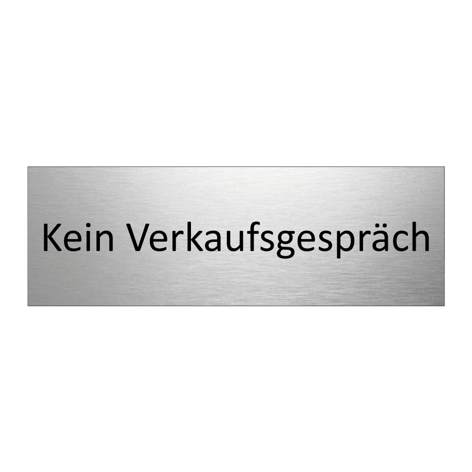Kein Verkaufsgespräch