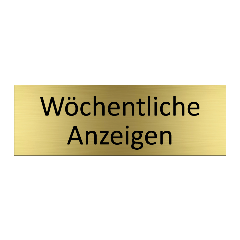 Wöchentliche Anzeigen