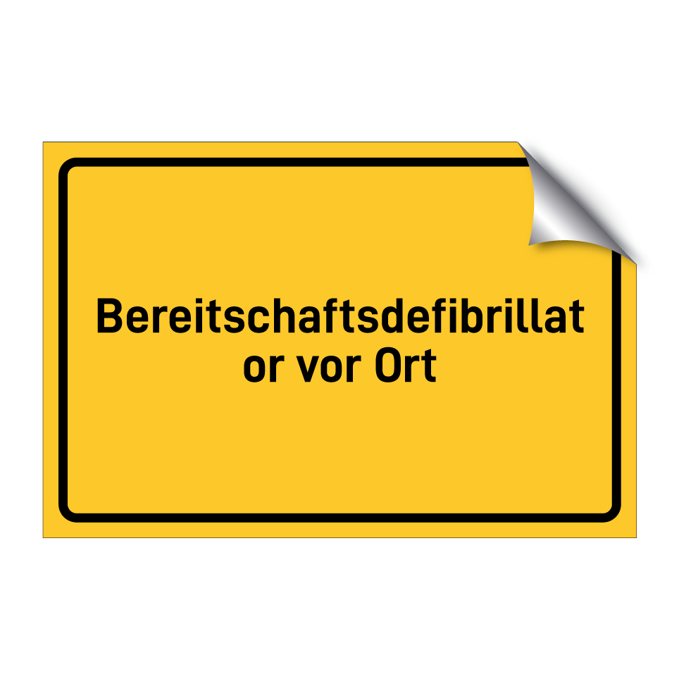 Bereitschaftsdefibrillator vor Ort