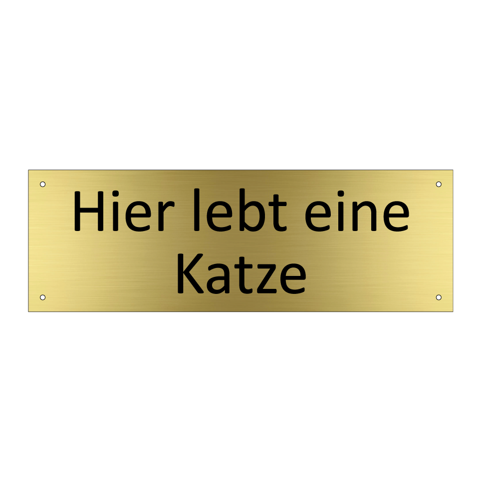 Hier lebt eine Katze