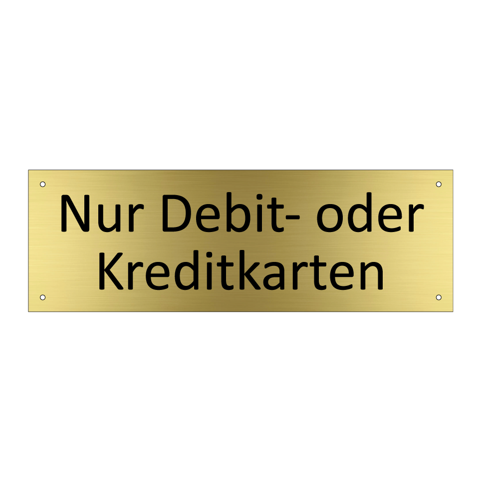 Nur Debit- oder Kreditkarten
