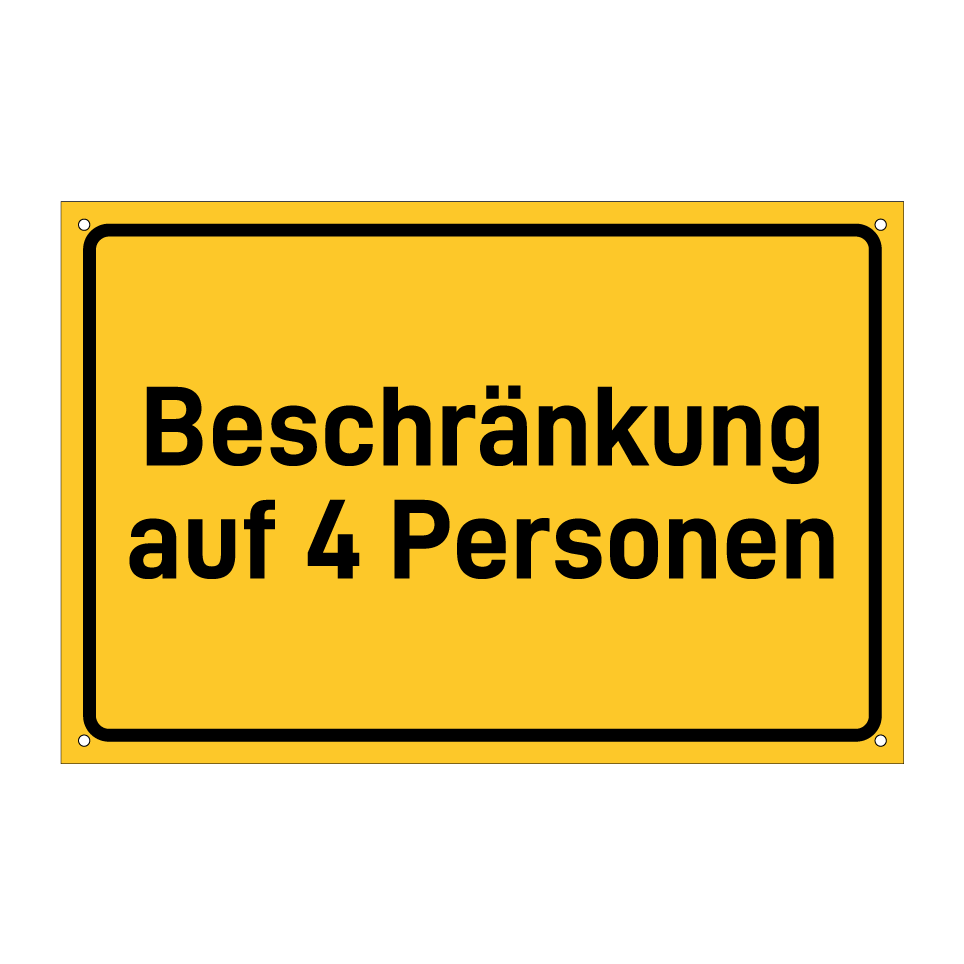 Beschränkung auf 4 Personen