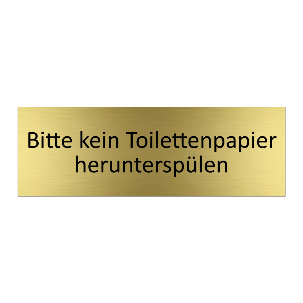 Bitte kein Toilettenpapier herunterspülen