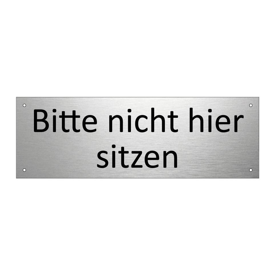 Bitte nicht hier sitzen