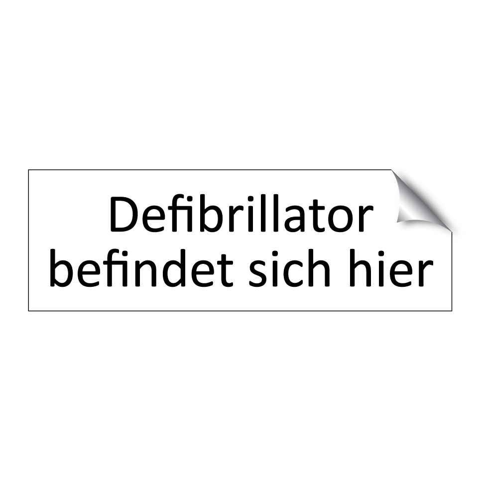 Defibrillator befindet sich hier