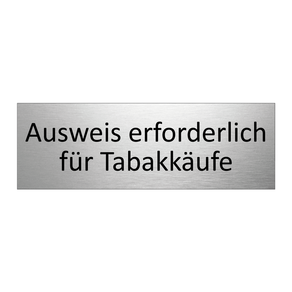 Ausweis erforderlich für Tabakkäufe