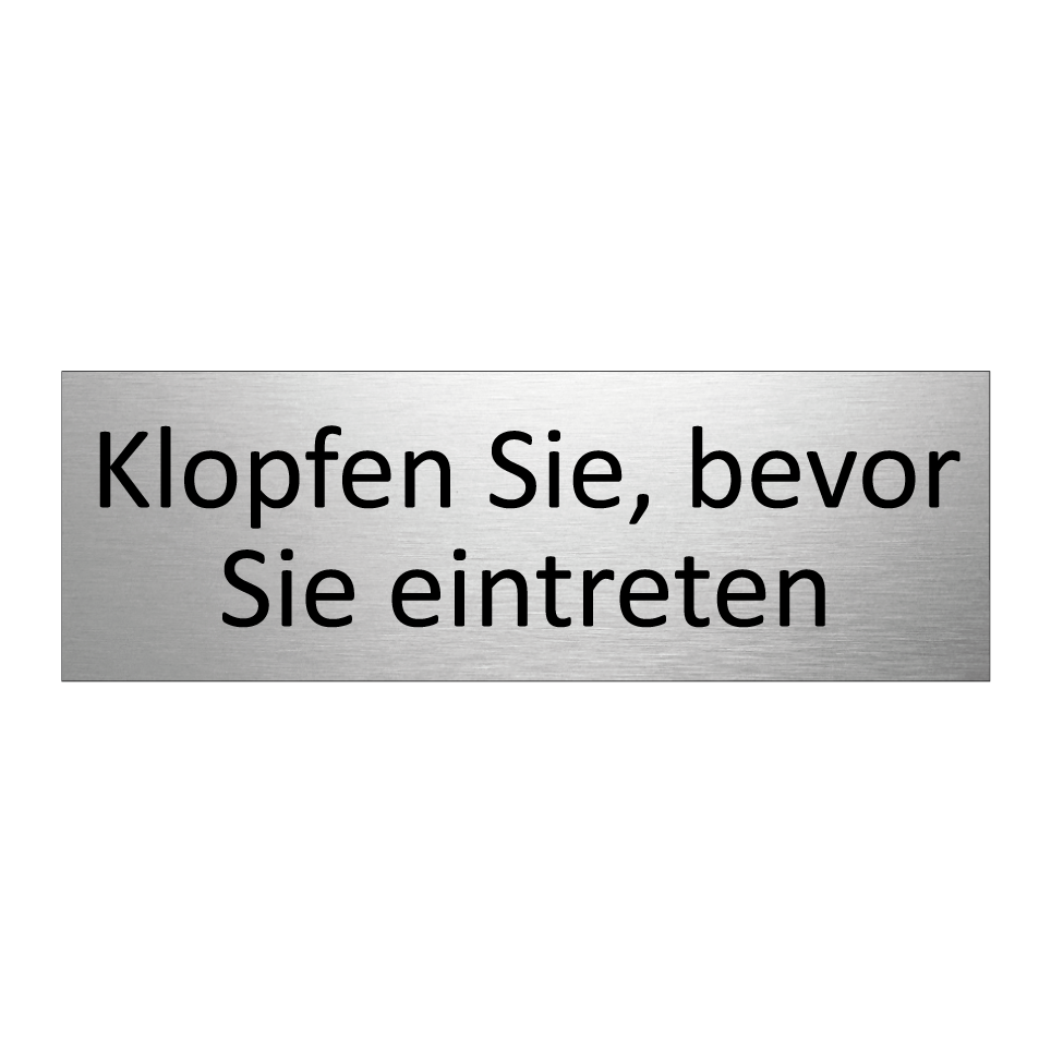 Klopfen Sie, bevor Sie eintreten