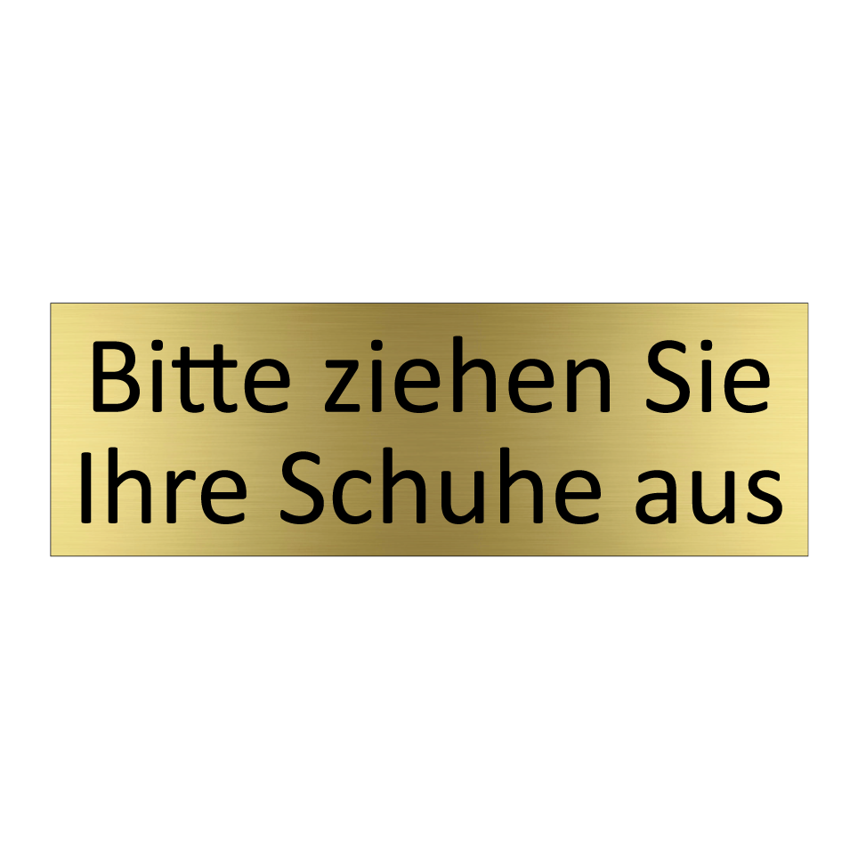 Bitte ziehen Sie Ihre Schuhe aus
