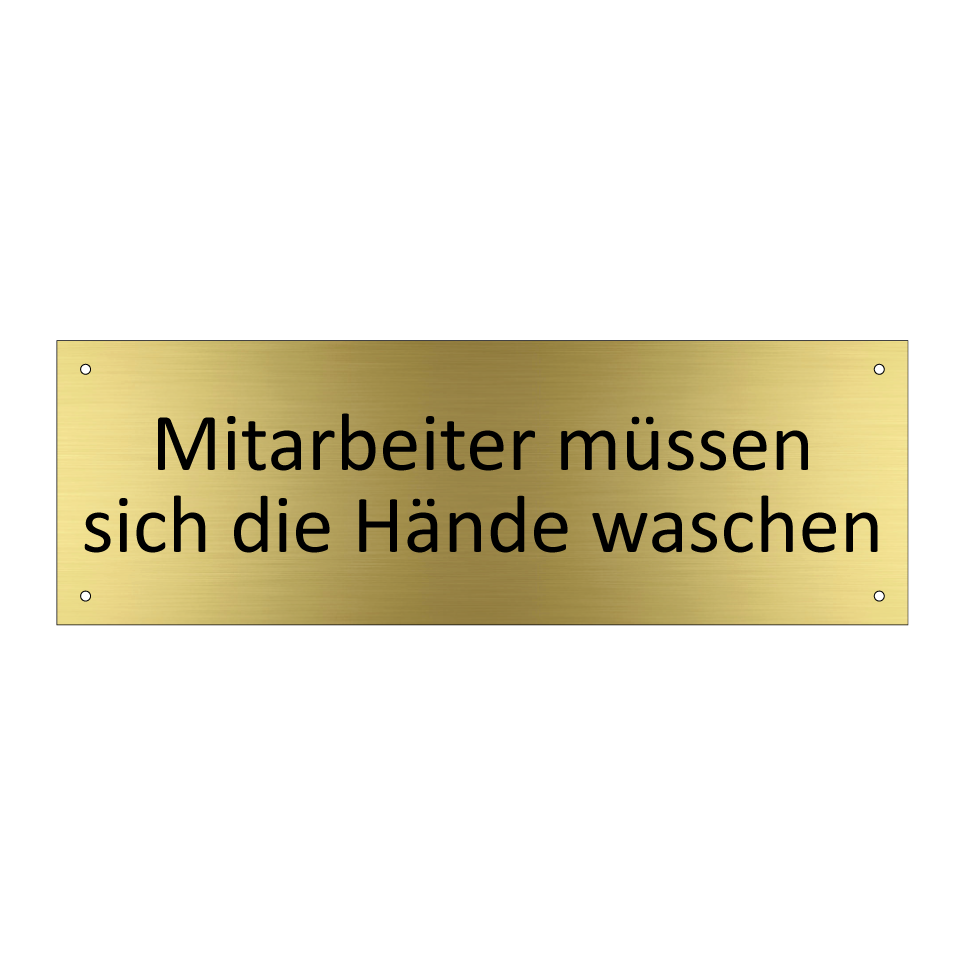 Mitarbeiter müssen sich die Hände waschen