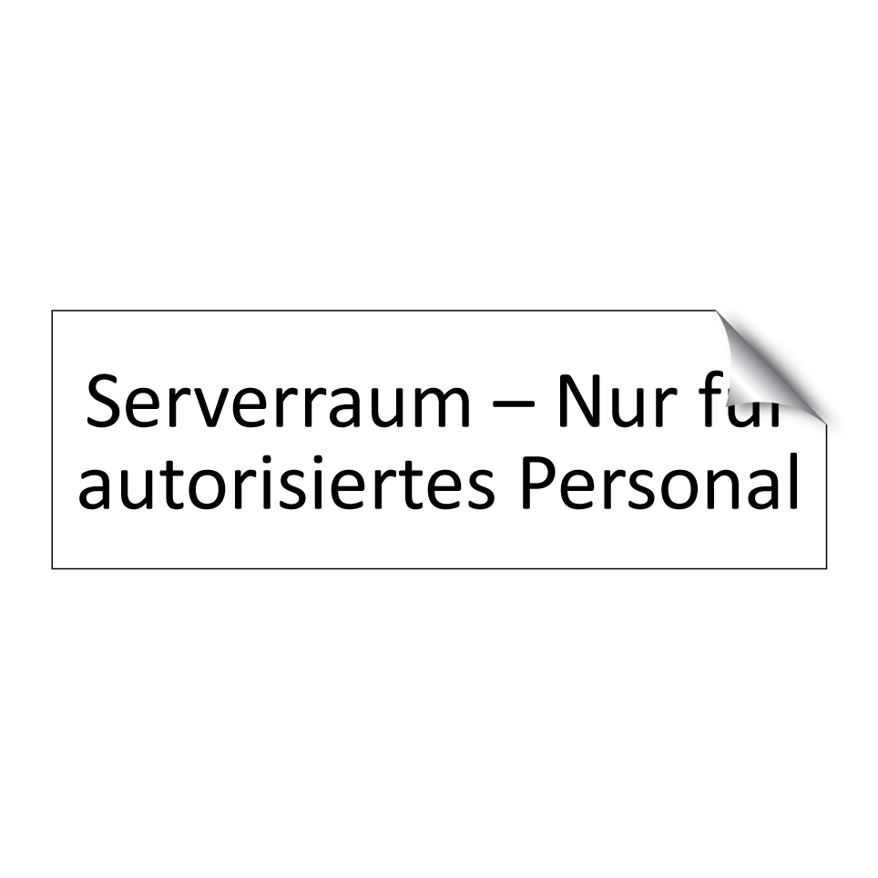 Serverraum – Nur für autorisiertes Personal
