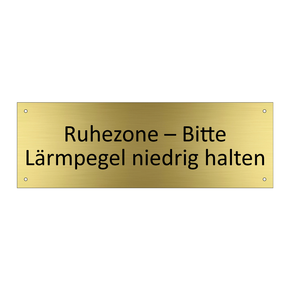 Ruhezone – Bitte Lärmpegel niedrig halten