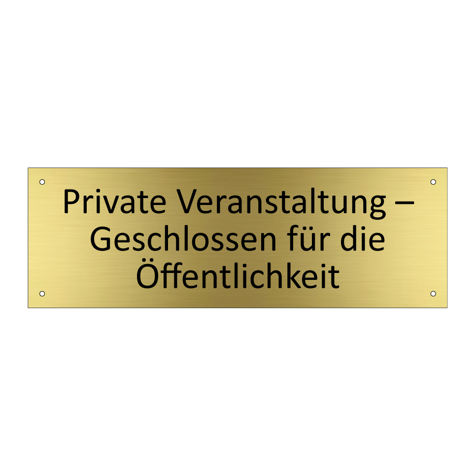 Private Veranstaltung – Geschlossen für die Öffentlichkeit