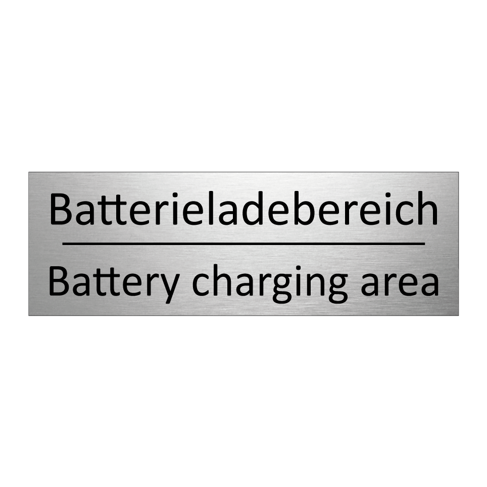 Batterieladebereich - Battery charging area