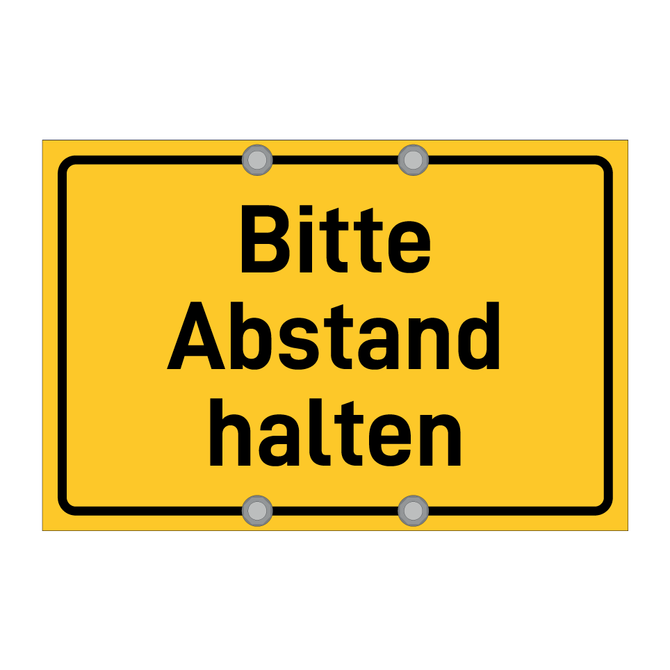 Bitte Abstand halten