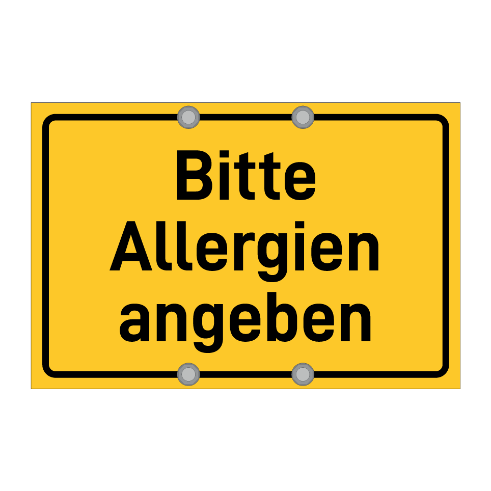Bitte Allergien angeben