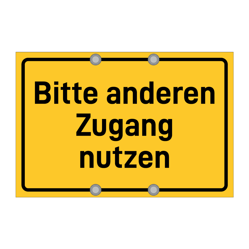 Bitte anderen Zugang nutzen