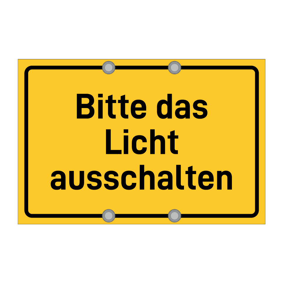 Bitte das Licht ausschalten
