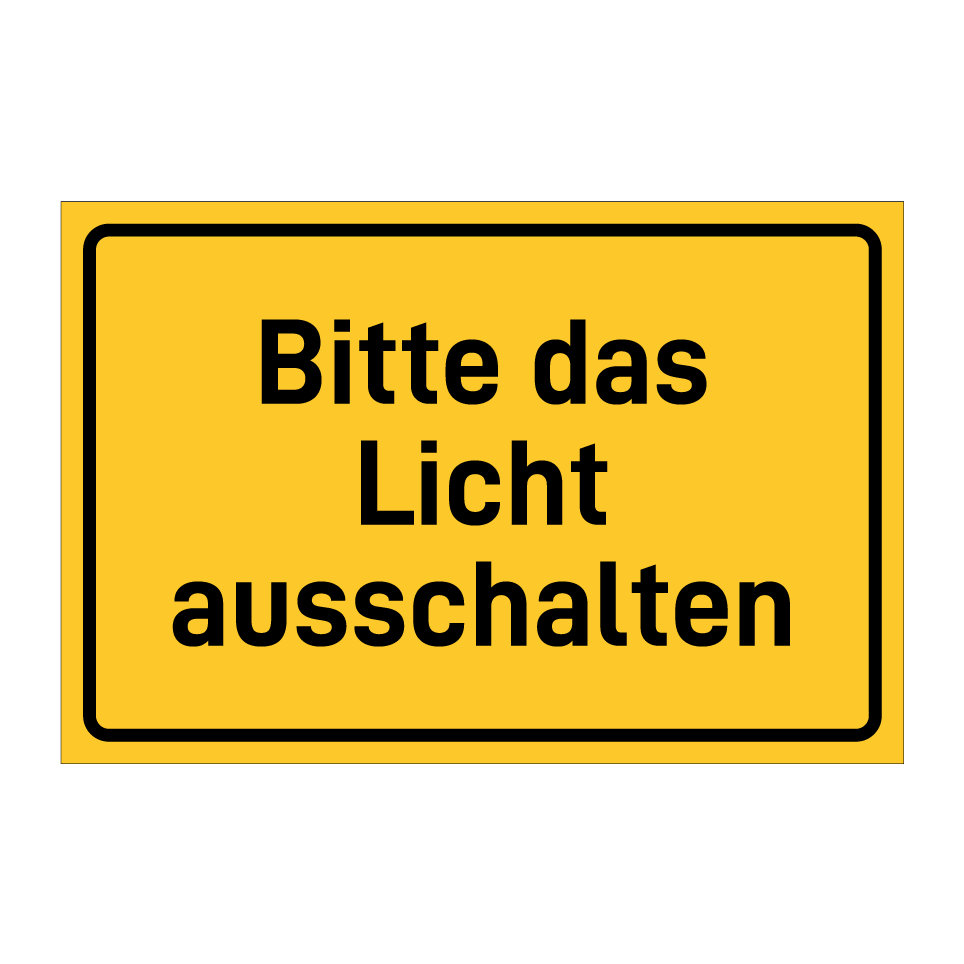 Bitte das Licht ausschalten