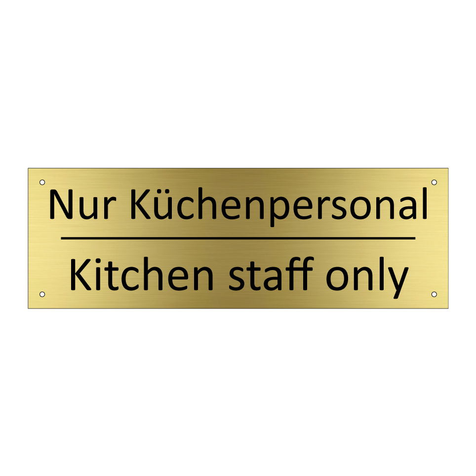 Nur Küchenpersonal - Kitchen staff only