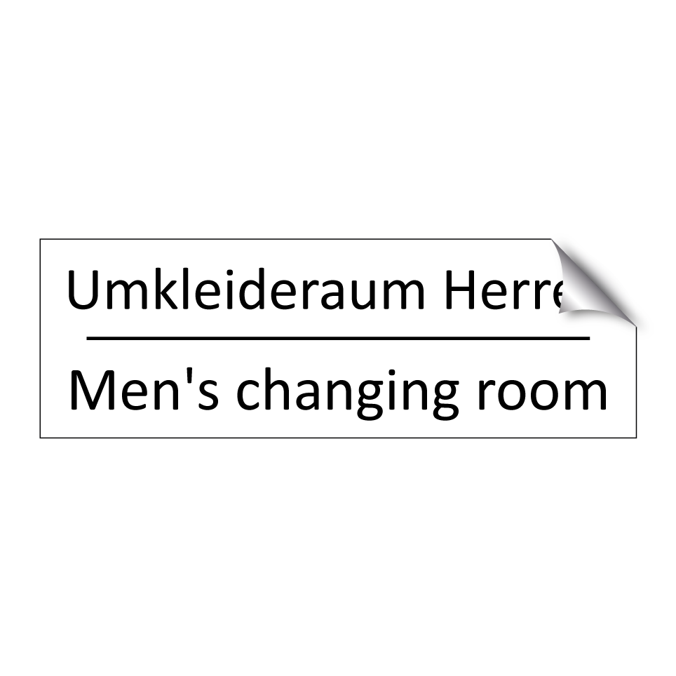 Umkleideraum Herren - Men's changing room