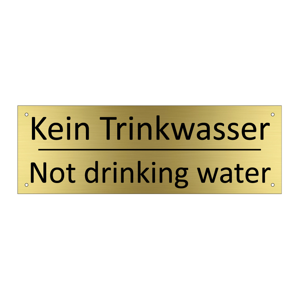 Kein Trinkwasser - Not drinking water