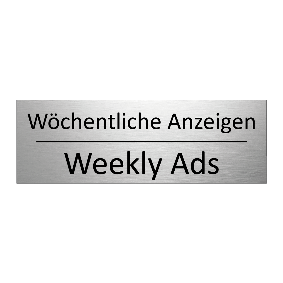 Wöchentliche Anzeigen - Weekly Ads