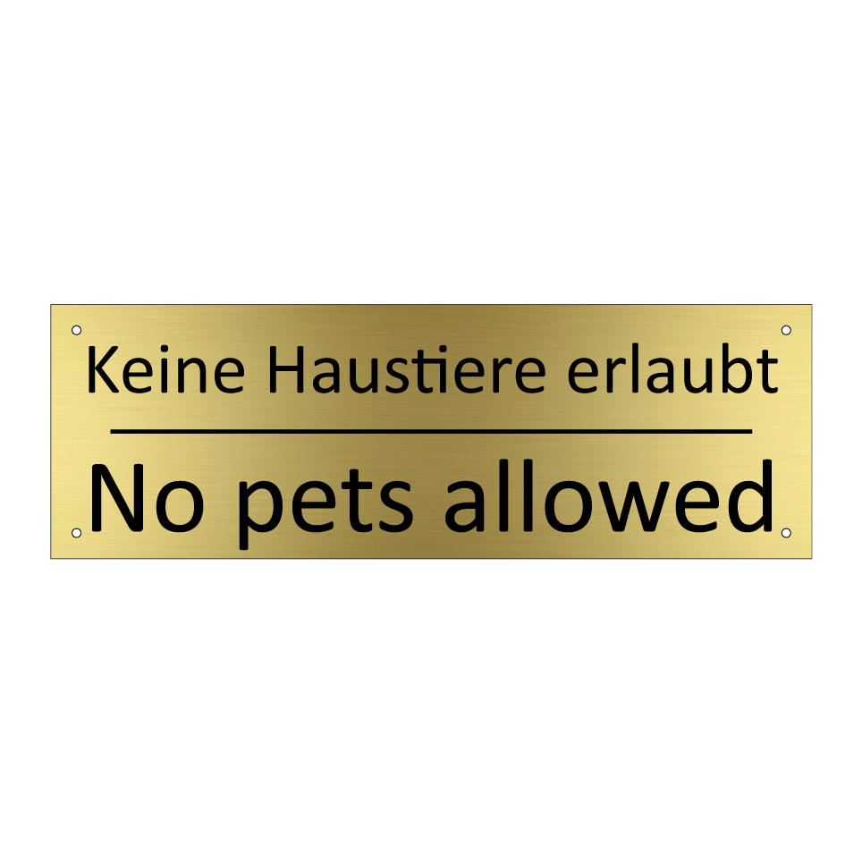 Keine Haustiere erlaubt - No pets allowed