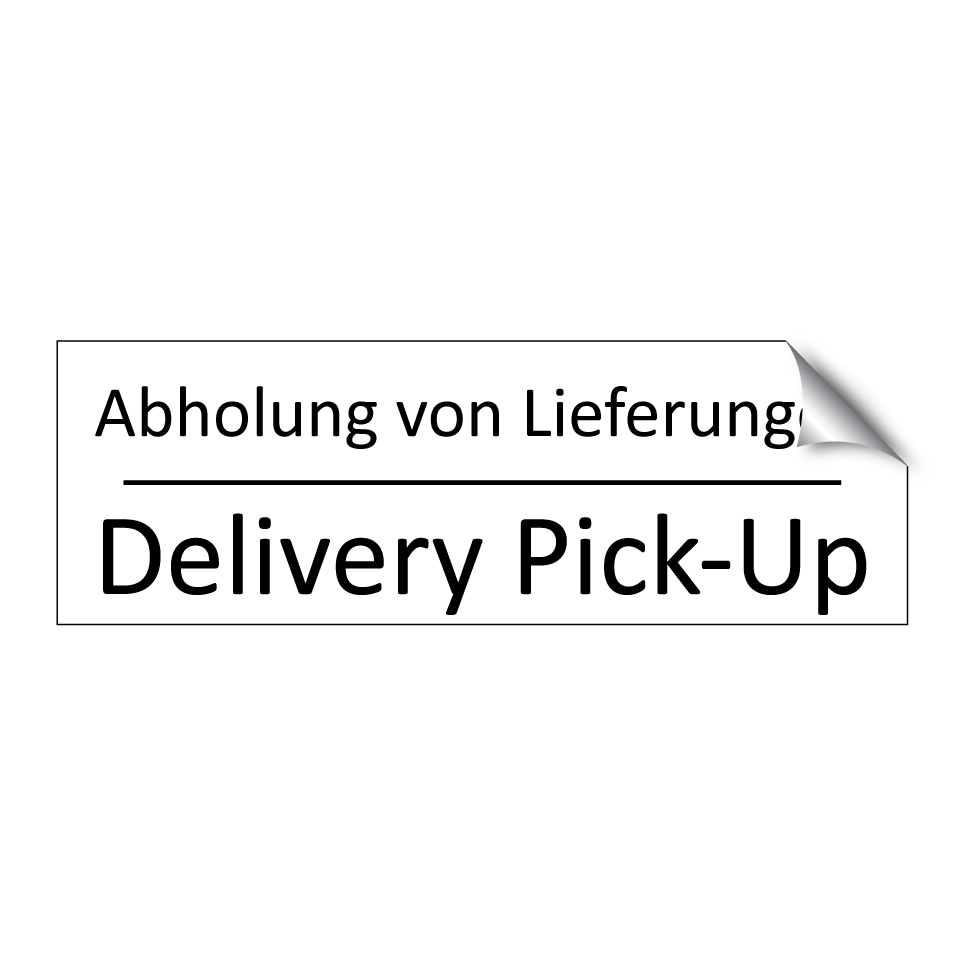 Abholung von Lieferungen - Delivery Pick-Up