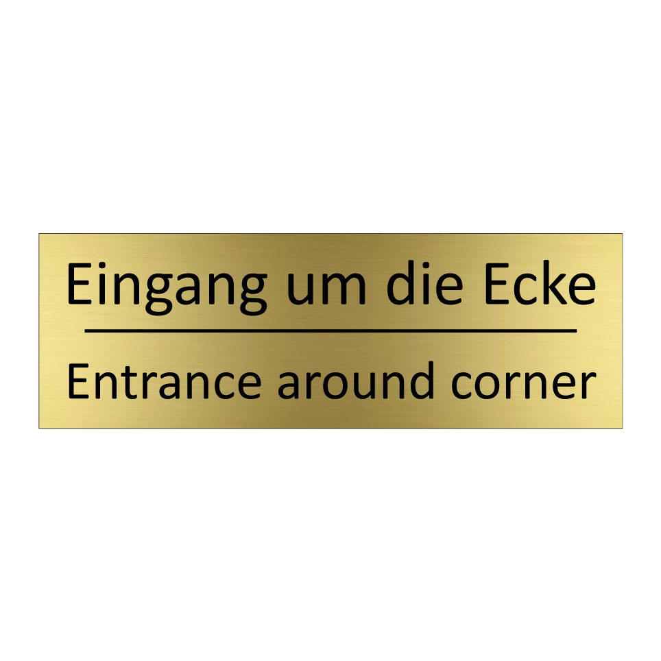 Eingang um die Ecke - Entrance around corner