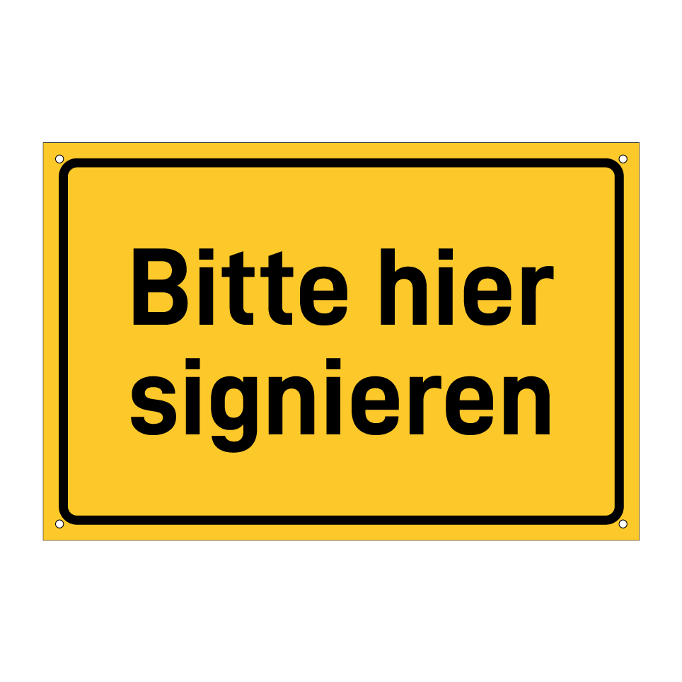 Bitte hier signieren