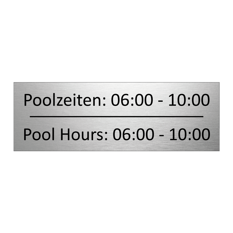 Poolzeiten: 06:00 - 10:00 - Pool Hours: 06:00 - 10:00