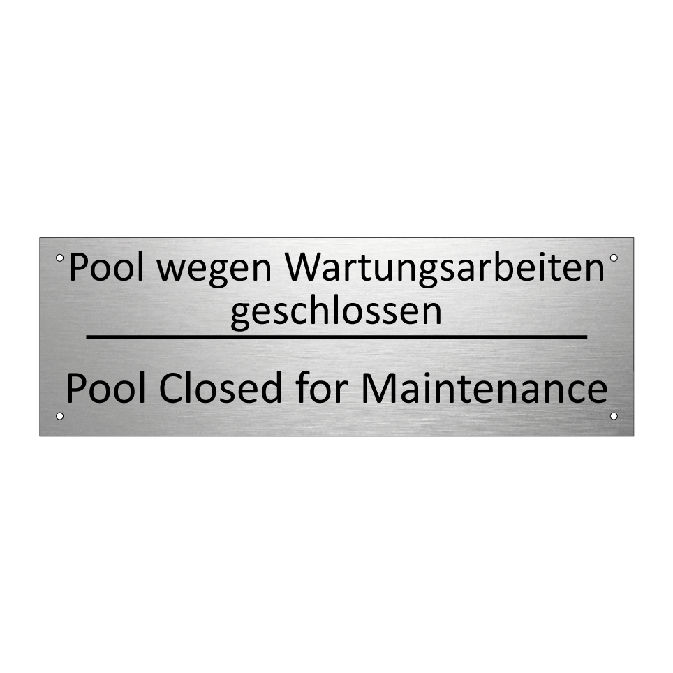 Pool wegen Wartungsarbeiten geschlossen /.../ - Pool Closed for Maintenance