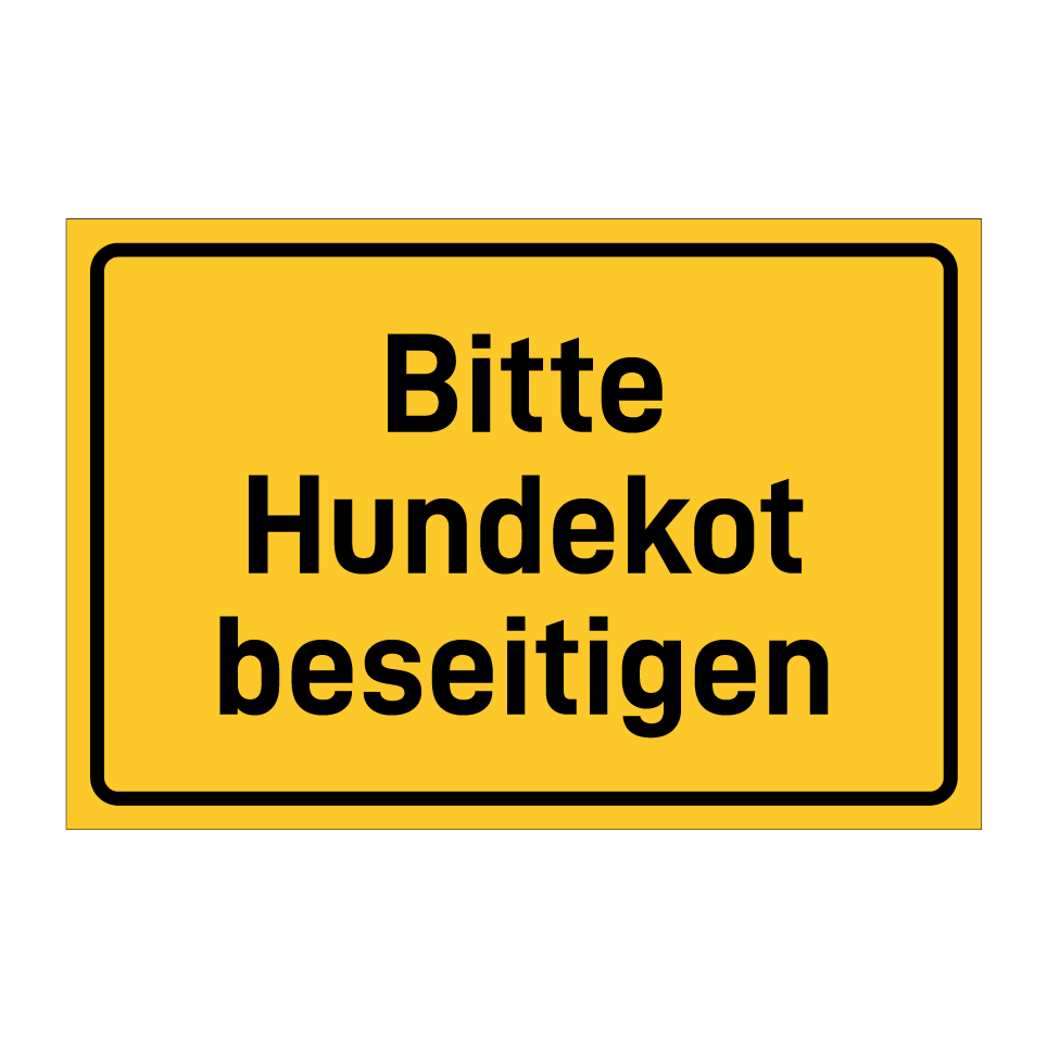 Bitte Hundekot beseitigen
