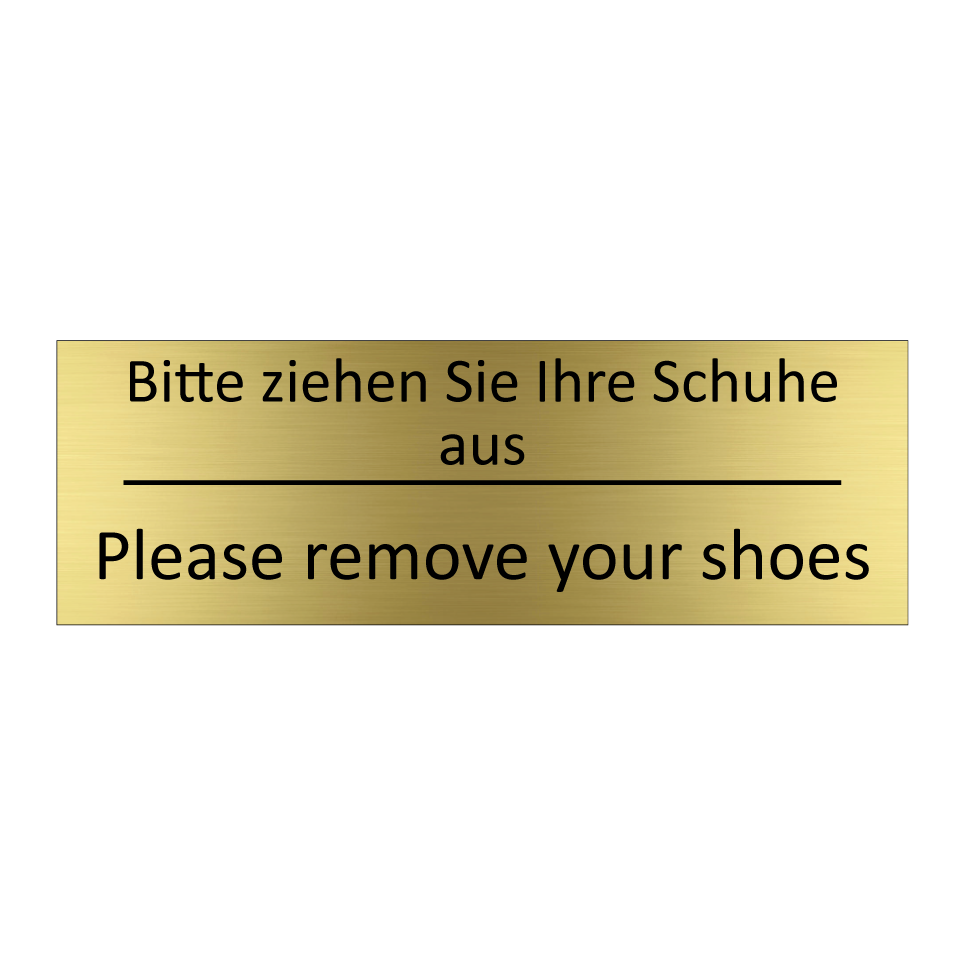 Bitte ziehen Sie Ihre Schuhe aus /.../ - Please remove your shoes