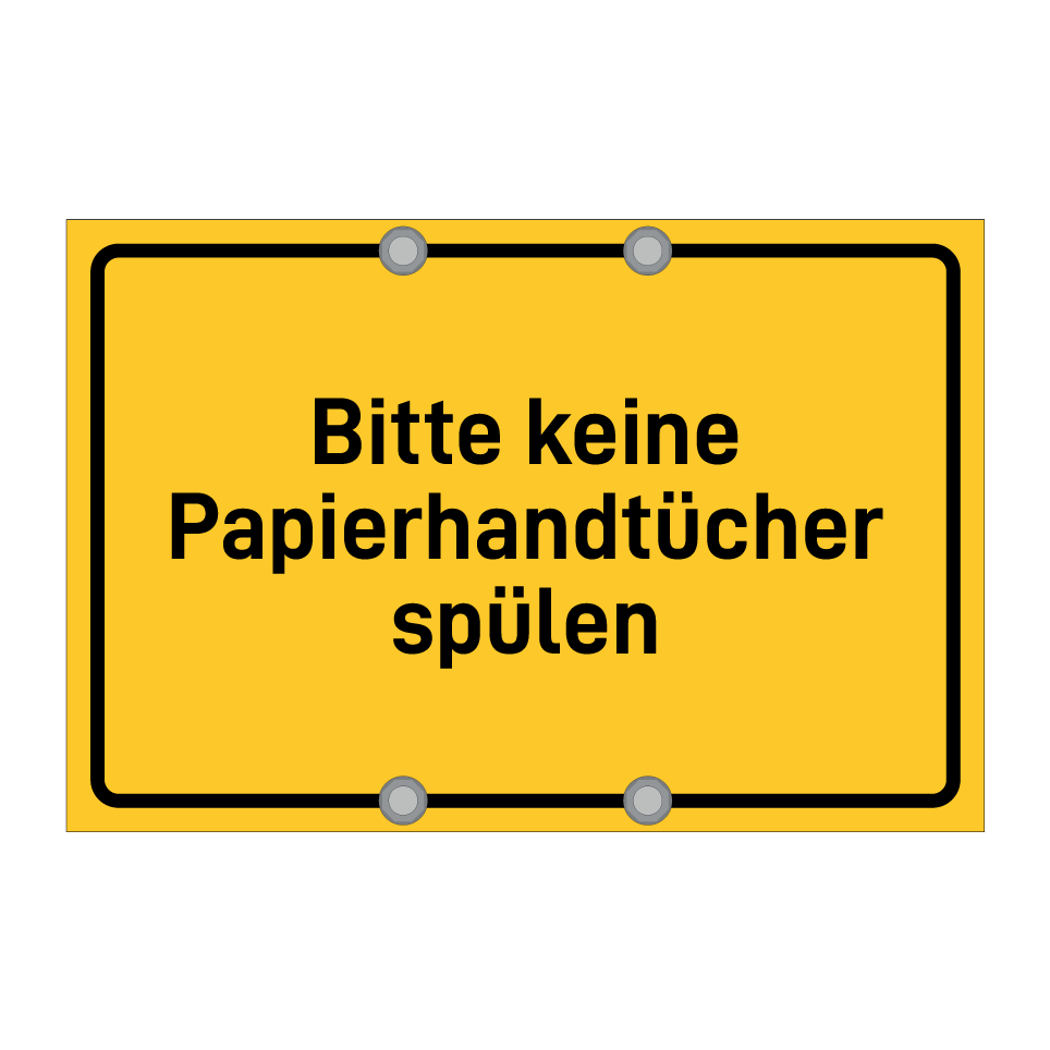 Bitte keine Papierhandtücher spülen