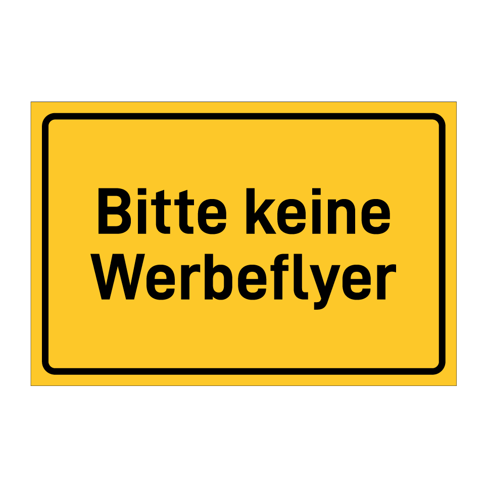 Bitte keine Werbeflyer